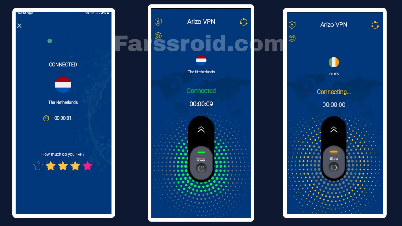 امنیت با اریزو وی پی ان Arizo VPN نسخه کامل از گوگل